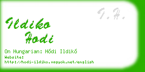 ildiko hodi business card