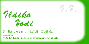 ildiko hodi business card